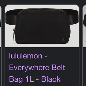 Lululemon Everywhere Belt Bag 1L Black
